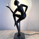 Art Deco Frank Art Style Dancing Woman Holding a Sphere