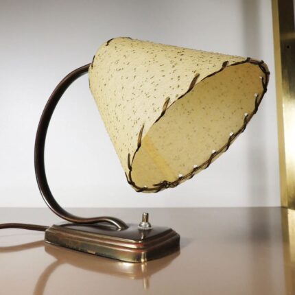 Art Deco Era Metal Curved Desk Lamp