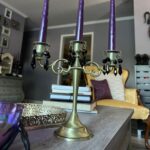 Candelabra with 5 Crystals Art Sculptures