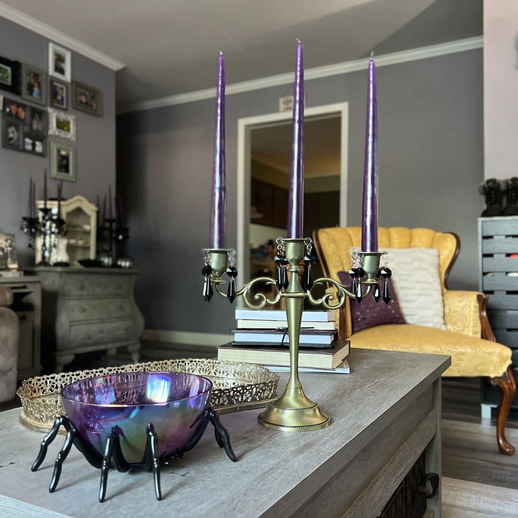Candelabra with 5 Crystals Art Sculptures Candelabra with 5 Crystals Art Sculptures