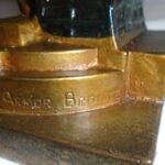 Antique Bronze Lamp Figure Swashbuckler
