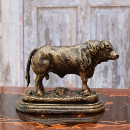 Cow Bull Cast Iron Art Sculptures Figure