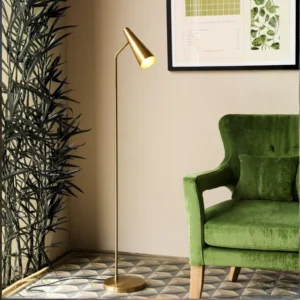 Floor Lamp Placement: Where to Position Your Lamp for the Best Effect 3 Antique brass floor lamp in bedroom corner providing layered lighting with bedside table lamp