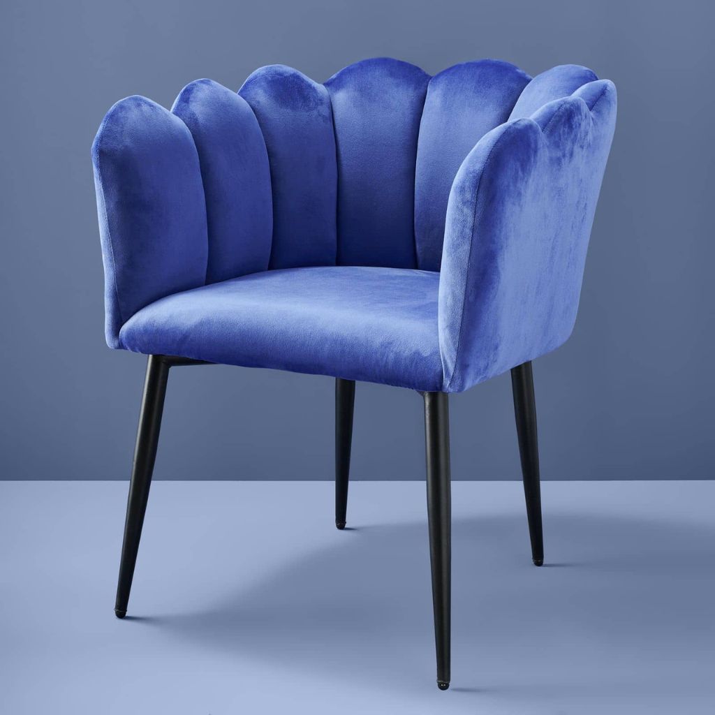 Velvet Chair Marlene Blue Bold Armchair for Living Room Velvet Chair Marlene Blue Bold Armchair for Living Room