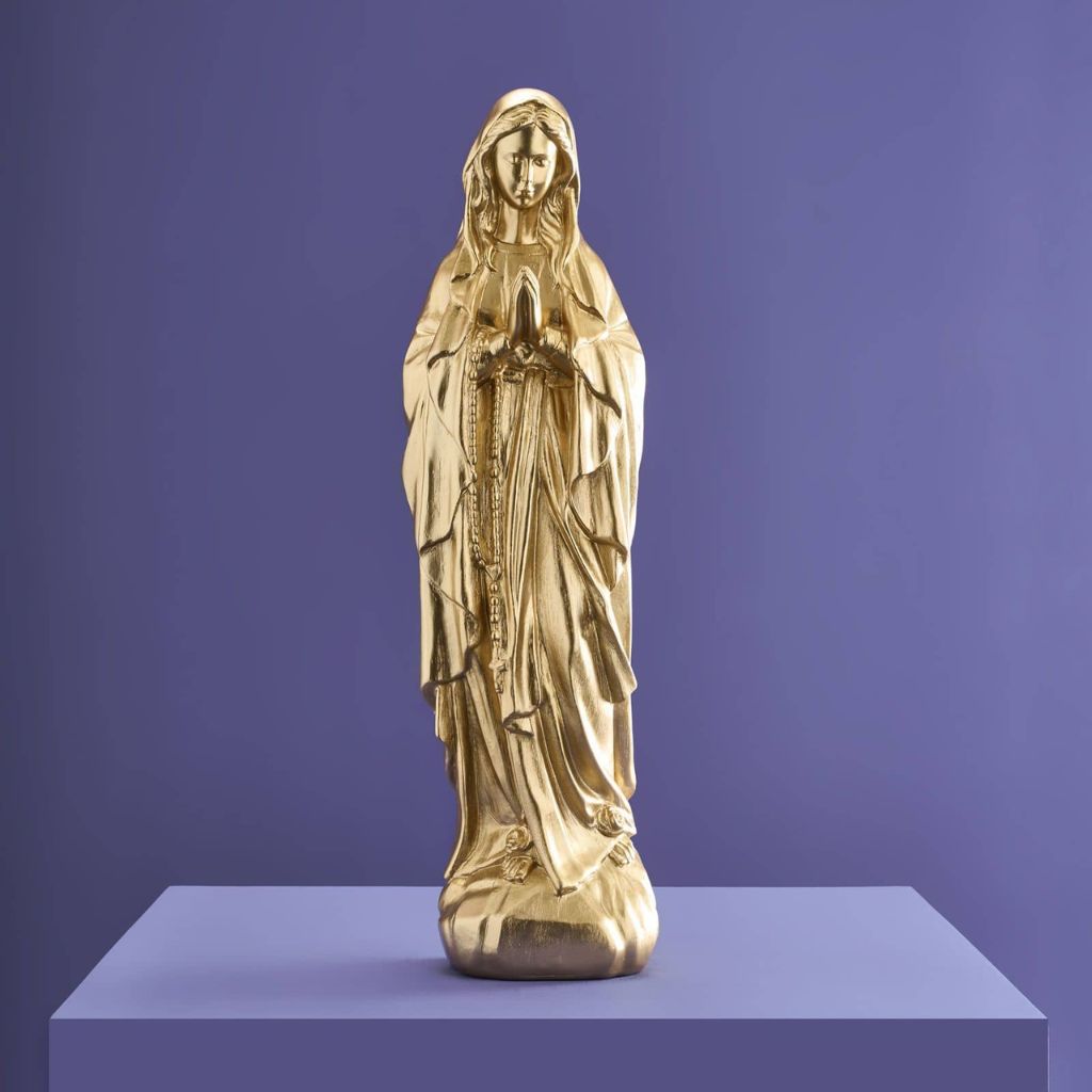 Decorative Figure Virgin Mary Gold Art Sculptures Decorative Figure Virgin Mary Gold Art Sculptures