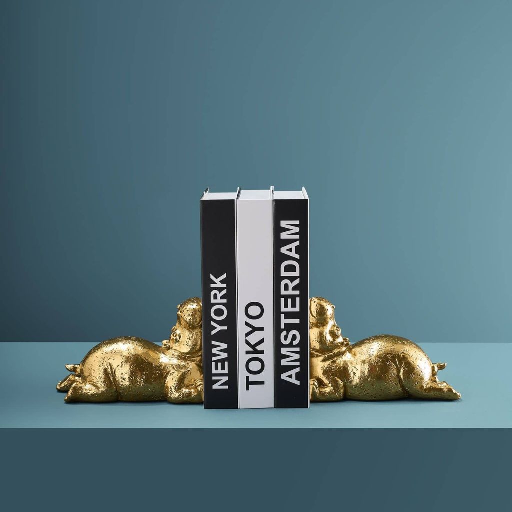 Set of 2 Hippo Bookends Animal Sculpture Set of 2 Hippo Bookends Animal Sculpture