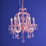 Glass Chandelier Aurora Pink Crystal Chandelier