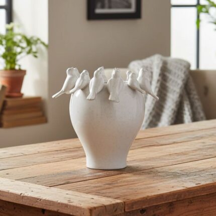 Birds on A Pot Art Sculptures | Bird Sculpture