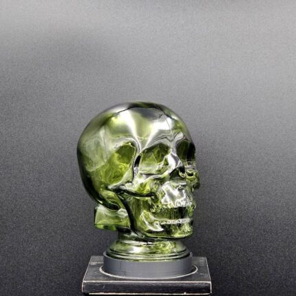 Glass Skull Brass Table Lamp Cover