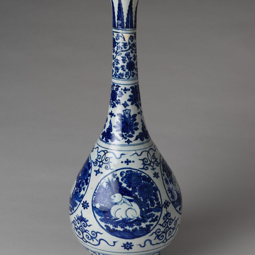 Vase with Rabbits Blue | Art Sculptures Vase with Rabbits Blue | Art Sculptures
