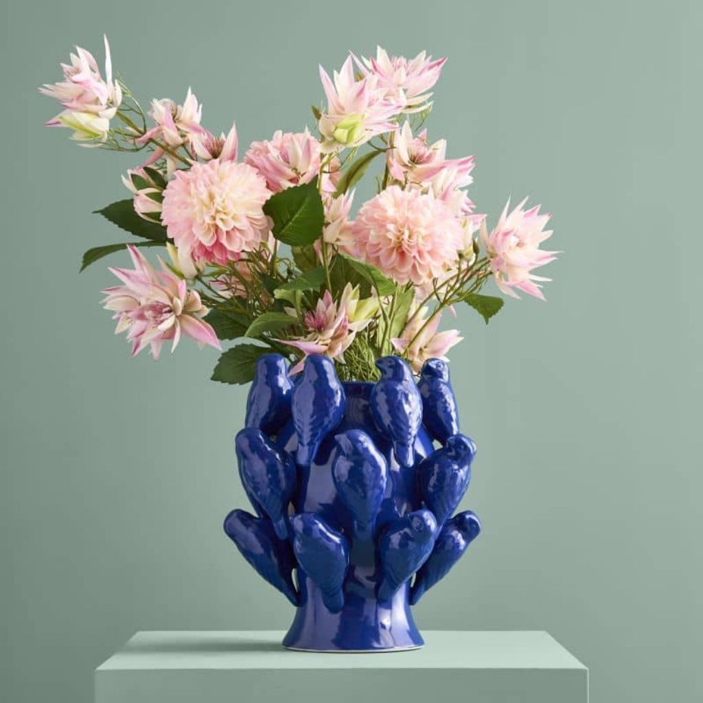 Vase with Birds S Blue Bird Sculpture 2 100