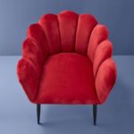Velvet Chair Marlene Red Bold Armchair for Living Room