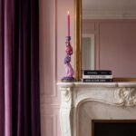 Colorful Sheep Candle Holder Purple-Magenta Art Sculptures