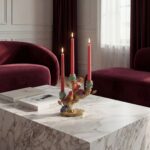 Candleholder with Little Birds Birdies Bird Sculpture