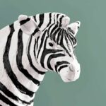 Candleholder Zebra Hand-Painted | Animal Sculpture