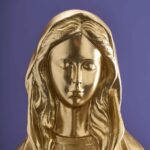 Decorative Figure Virgin Mary Gold Art Sculptures