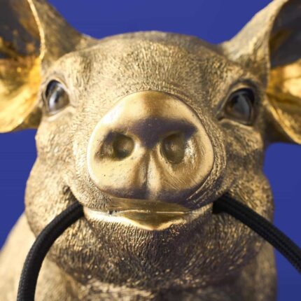 Table Lamp Piggy Pig Gold Animal Lamps