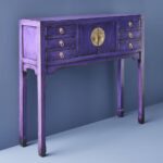 Console Table Dynasty Vintage Purple Wooden Console Table