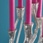 Candlestick Roots Silver Art Sculptures