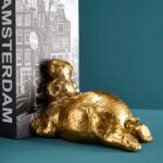 Set of 2 Hippo Bookends Animal Sculpture
