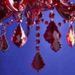 Glass Chandelier Aurora Red Crystal Chandelier