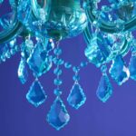 Glass Chandelier Aurora Blue Crystal Chandelier