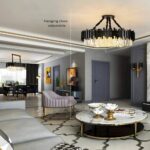 Zen Modern Gold Crystal Chandelier Modern Ceiling Light