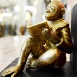 Monkeys Readers Bookends Animal Sculpture