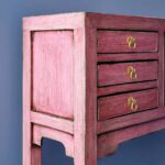 Console Table Dynasty Vintage Pink Wooden Console Table