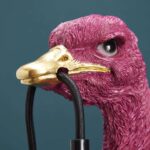 Ostrich Baby Franz Josef Wall Light Magenta Animal Sculpture