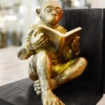 Monkeys Readers Bookends Animal Sculpture