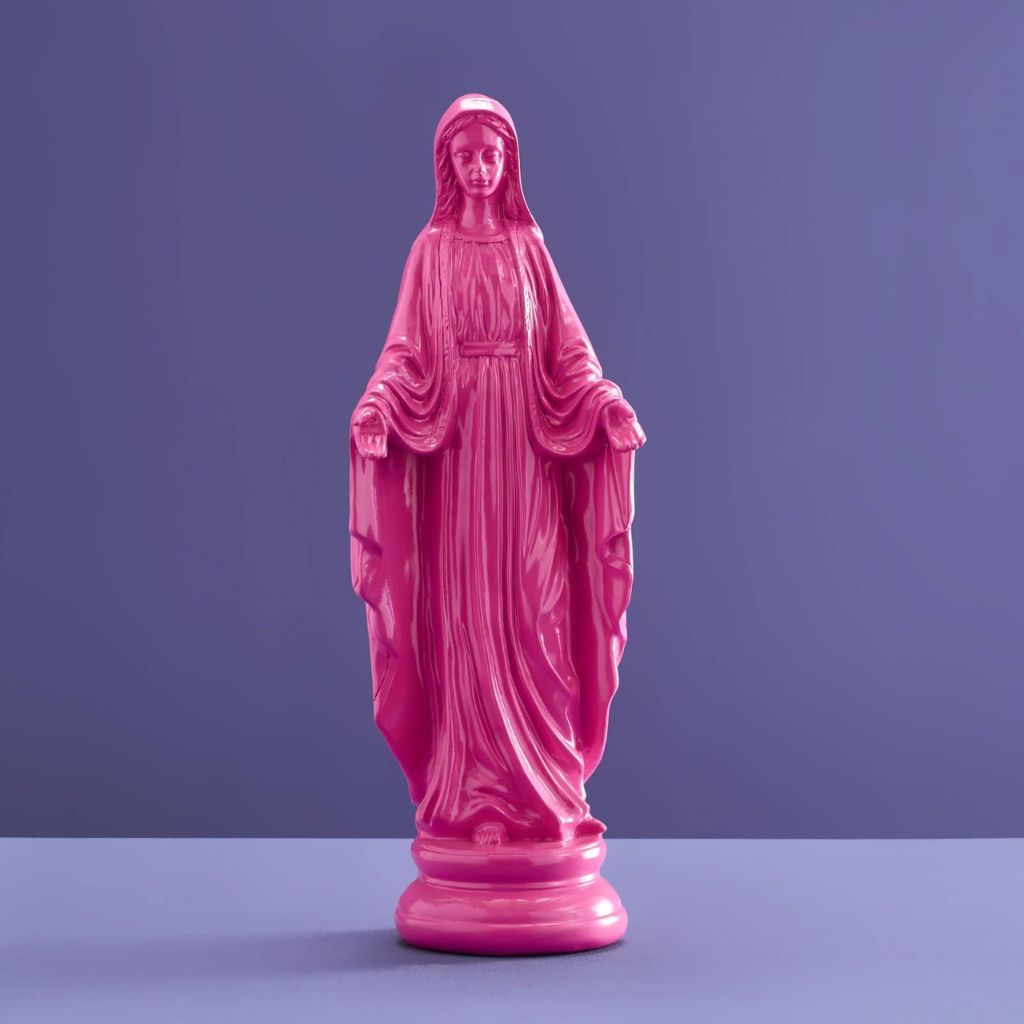 Decorative Madonna Figure Virgin Mary Magenta Art Sculptures Decorative Madonna Figure Virgin Mary Magenta Art Sculptures