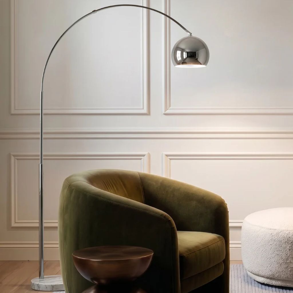 1 Olivia Floor Lamp Chrome | Chrome Floor Lamp