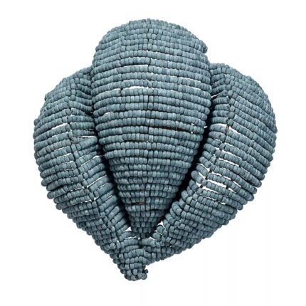 ANGUILLA WOOD BEADED WALL SCONCE IN BLUE