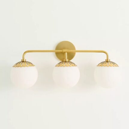 PAIGE TRIPLE BATH VANITY SCONCE WALL LIGHT IN BRASS