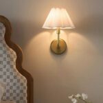 REGINA ANDREW POLLY SCALLOPED SHADED METAL SCONCE WALL LIGHT IN WHITE