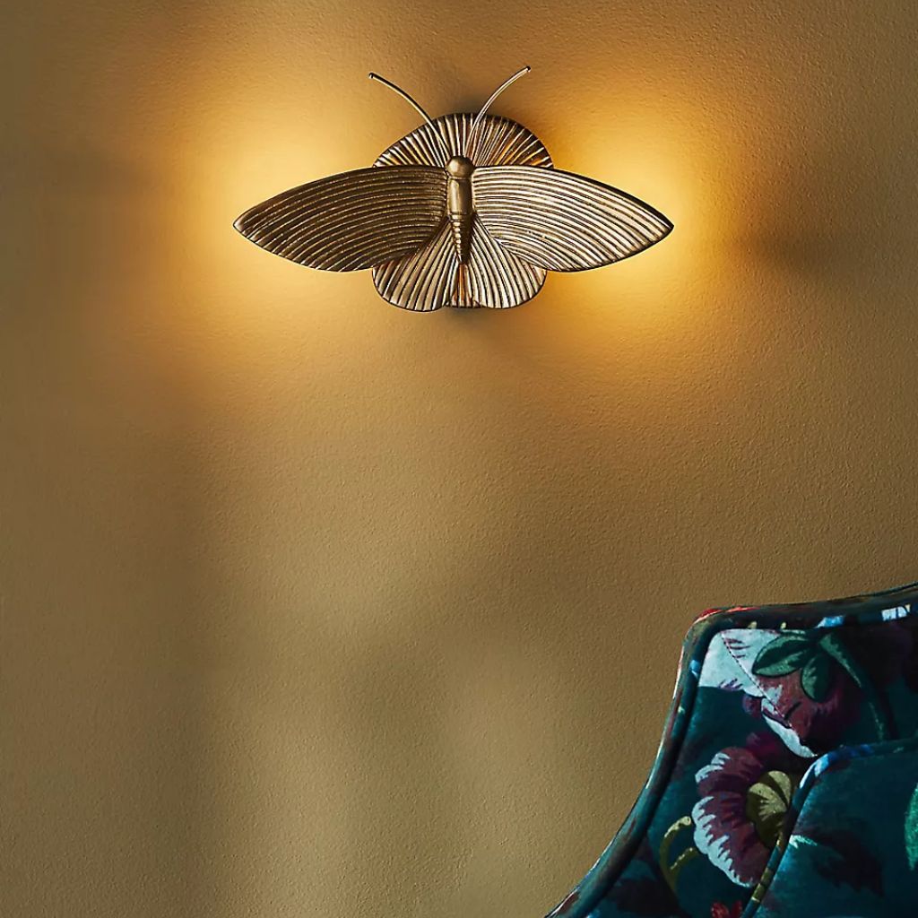 LUNA METAL MOTH SCONCE WALL LIGHT LUNA METAL MOTH SCONCE WALL LIGHT