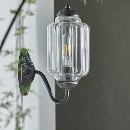 THE ELOISE SCALLOP CLEAR GLASS SCONCE WALL LIGHT