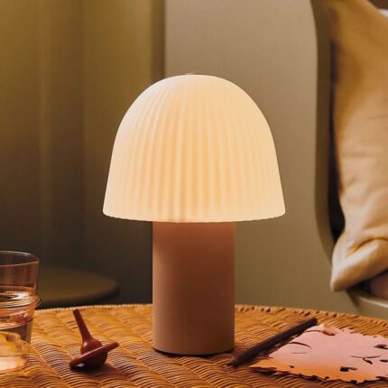 FERM LIVING FRILL RIBBED PORTABLE RECHARGEABLE LAMP