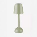 ADDISON ROSS SCALLOP LED LACQUERED CORDLESS RECHARGEABLE TABLE LAMP LIGHT GREEN