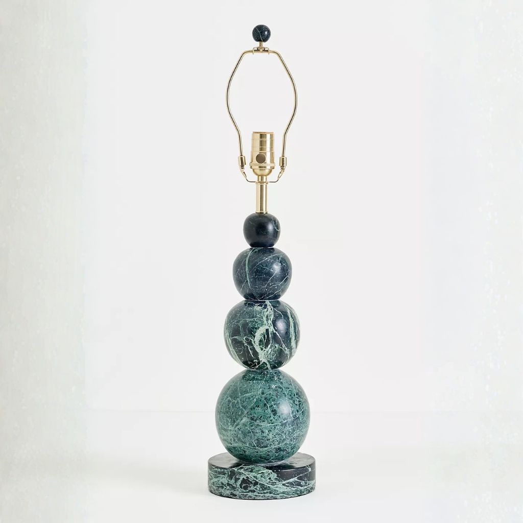 MARBLE BOBBIN TABLE LAMP BASE MARBLE BOBBIN TABLE LAMP BASE