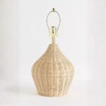 BROWN WICKER LAMP BASE