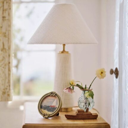 LULU LINEN TABLE LAMP CREAM