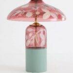CYNDI ETCHED FLOWER GLASS TABLE LAMP