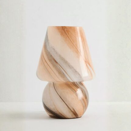 LEFKADA SWIRLED GLASS TABLE LAMP