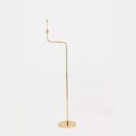 WAVE CURVED ANTIQUE BRASS FLOOR LAMP BASE