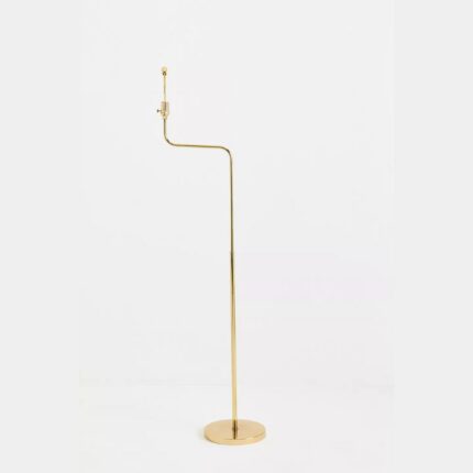 WAVE CURVED ANTIQUE BRASS FLOOR LAMP BASE