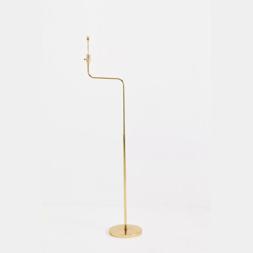 WAVE CURVED ANTIQUE BRASS FLOOR LAMP BASE WAVE CURVED ANTIQUE BRASS FLOOR LAMP BASE