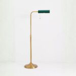 SIMONE SCALLOPED READING FLOOR LAMP DARK GREEN