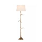 PIAF NATURE INSPIRED TAPERED LINEN SHADE FLOOR LAMP